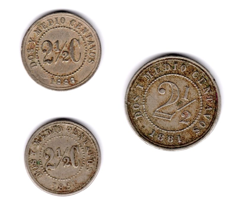 Monedas Juego 2 1/2 Centavos