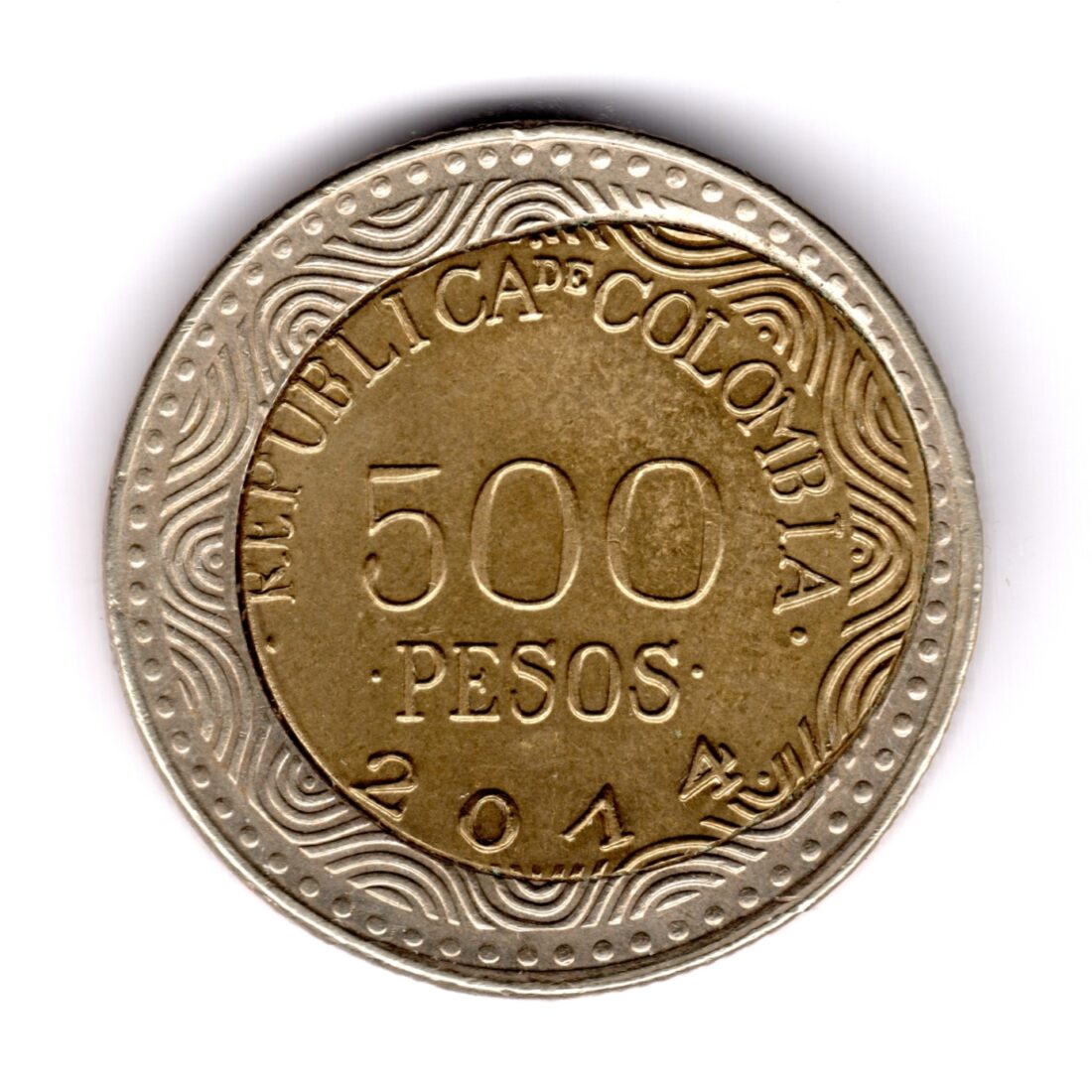 Moneda 500 pesos Error 2014