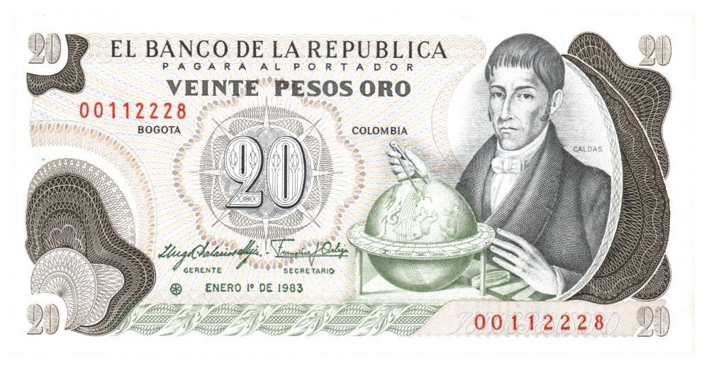 Billete 20 pesos 1983 Reposición