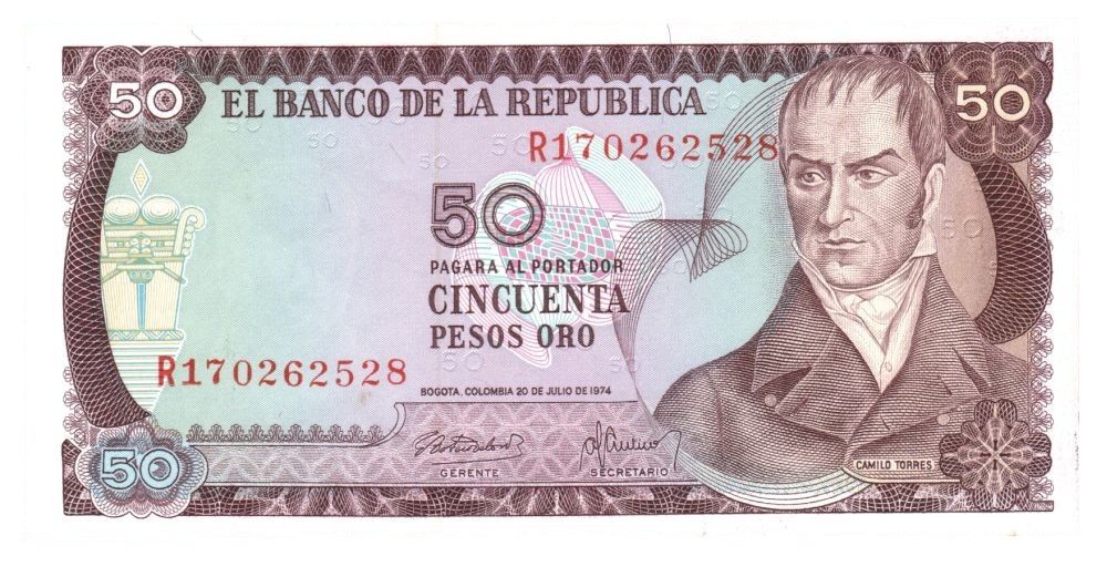 Billete 50 Pesos 1974 R Reposición