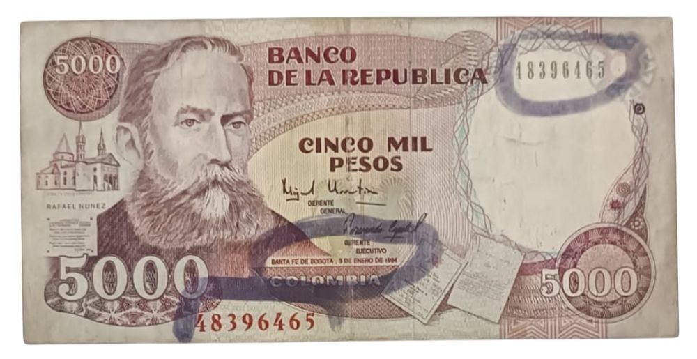 Billete 5000 pesos Vallenato