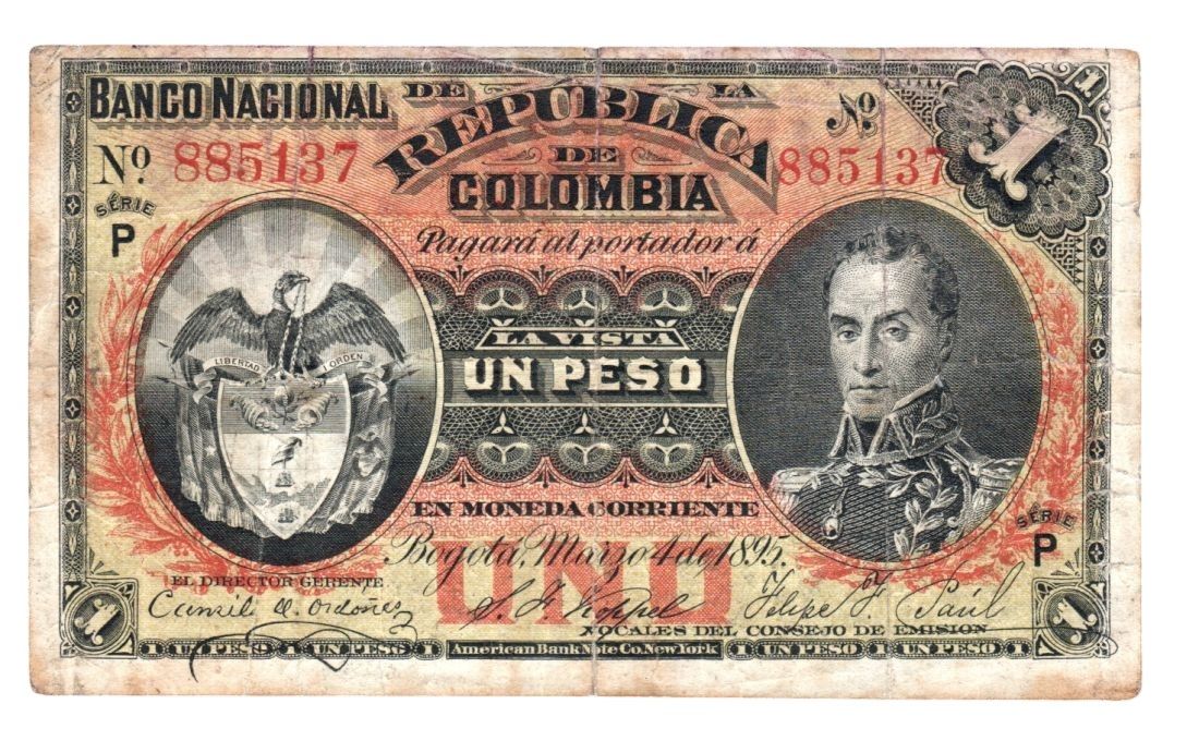 Billete 1 Peso Banco Nacional