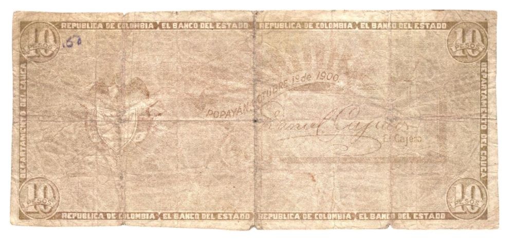 Billete 10 Pesos El Banco del Estado - Image 2