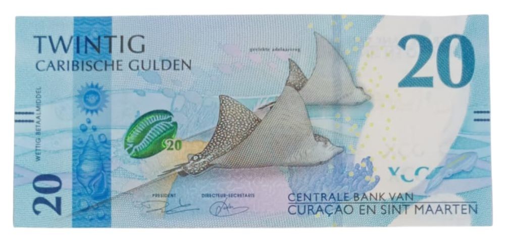 Billete Curacao 20 Gulden 2025