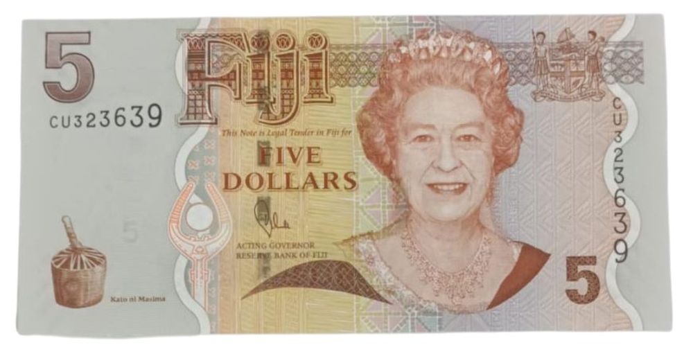 Billete Fiji 5 Dollars New 2007
